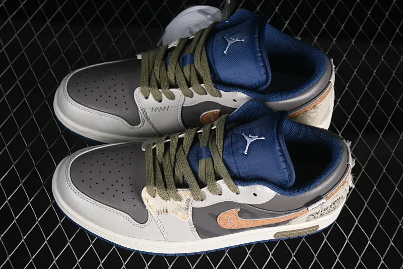 All categories Air Jordan Jordan series basketball shoes Air Jordan 1 Low Air Jordan 1 Low AJ1 Joe 1 Panda Prank Pioneer Knight Brown Gray Low-top retro basketball shoes 553558-414